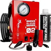 Automotive Smoke Machine for EVAP, Vacuum, Exhaust, and More Leak Detection Testing | Model 02 | Approved Smoke Fluid Included | Built-in Air Compressor | Pressure Gauge