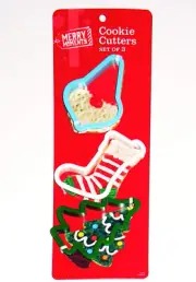 Cookie Cutters Set Of 3 Santa Stocking Christmas Tree Merry Moments