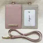 全新 AGNES B 直式 鐵牌 粉紅色 奶茶色 米色 防刮 識別證套 證件夾 證件套 照片層 正品 卡夾 卡套 小B