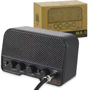 Black 5-Watt Portable Amp | Rechargeable Battery Powered with Bluetooth/Aux | Gu