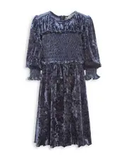 Sea Girls' Marene Smocked Velvet Midi Dress - Little Kid, Big Kid