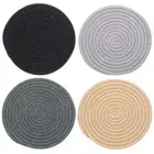 4 Pcs 7 Inch Plant Coasters Mat Pot Holders Round Pads Solid Color Set