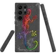 For Samsung Galaxy S23 Ultra Case Shielding Cover, Colorful Lizard