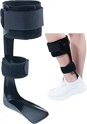 DouHeal AFO Foot Drop Brace, Innovative Half-Foot Design, Shoe-Friendly, Perfect Posture, Medical Drop Foot Brace for Walking, Foot Drop Orthotic Braces for Neuropathy, Men & Women (Medium, Left)