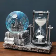 Snow Globe with Music Box, Light & Sand Watch Art Room & Office Decoration Resin