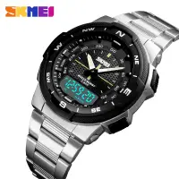 在飛比找蝦皮商城優惠-時刻美 SKMEI LED電子手錶 50M防水 雙顯手錶 鋼