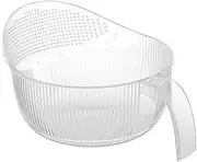 Rice Washing Bowl | 11.02 Inches Rice Washer & Strainer Colander | Multifunctional Kitchen Sieve | Pp Drain Bowl for Vegetables Fruits & Grains 28x19cm - Pasta Drainer Filter Strainer with Handle