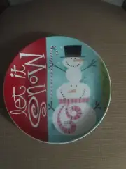 HOBBY LOBBY - LET IT SNOW PLATE - 8" - NEW