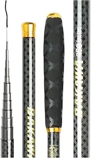 Fishing Pole Retractable Hand Pole, Hand Fishing Rod Super Hard Carbon Fiber Carp Telescopic Stream Pole Freshwater River (Color : A, Size : 3.6 M)