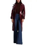 Alice and Olivia Nevada Faux Leather Trench Coat