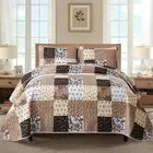 Patchwork Bohemian Bedspread Quilt Set Coverlet Comforter Queen Size Bedding Set