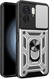 Compatible with Oppo Find X5 Lite Case,Slide Lens Shockproof Case Compatible with Oppo Reno7 5G Case Ring Kickstand 2 in 1 Phone Case Cover Bai