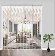 Freezer Room PVC Strip Curtain Plastic Strip Curtain Clear PVC Freezer Curtain Waterproof Keep Warm PVC Vertical Blinds Slat Curtain for Patio, Industrial