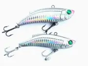 2pack LIPLESS CRANKBAIT 3-1/2" -1oz PRISMATIC RATTLE LURE 4X Hooks