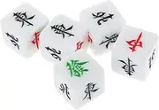 ERINGOGO 5pcs Mahjong Dice Wind Direction Dice for Board Games Material for Home Bar Gatherings Fun Party Props for Family Entertainment