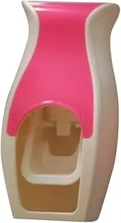 Cabilock Toothpaste Squeezer Kit with Brush Holder Automatic Dispenser for Bathroom Use Pink No Waste Design for Adults
