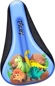 [Frediuo] Kids Bike Seat Cushion Cover Kids Bike Seat Cover Bicycle Saddle Padded Memory Foam Soft Child Cycling Thickened Protector