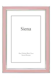 Siena Enamel & Silvertone 5 x 7-Inch Picture Frame in Pink at Nordstrom, Size 5X7