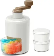Manual Ice Shaver Portable Snow Cone Machine Shaved Ice Maker Ice Crusher with F