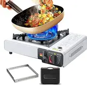 Camping Stove, Outdoor Camping Stove, Safe Heater with Carry Case Small Size for Hiking Travel Kitchen Backpacking Cooking