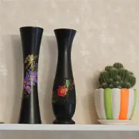 在飛比找Yahoo!奇摩拍賣優惠-詩瑪哈泰國工藝品櫥窗花瓶芒果木雕花瓶實木花瓶東南亞風格裝飾品