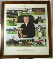 BART CUMMINGS "ARTIST PROOF" SIGNED PRINT of FIRST 10 WINS IN THE MELBOURNE CUP