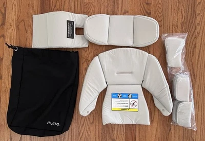 Nuna Exec Organic Cotton Infant Insert Set Wedge Storage Bag Car Seat Grey NEW