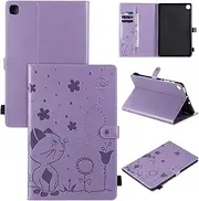 [Acphtab] Case for Samsung Galaxy Tab S6 Lite 10.4" 2020 SM-P610, PU Leather Multiple Angle Stand Flip Case with Card Slot & Pencil Holder for Galaxy Tab S6 lite 10.4 inch 2020 (Purple)