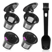 Reusable K Cups, 4 Pack Universal Fit Reusable Coffee Pods with Coffee Spoon,...
