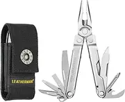 [LEATHERMAN] Bond Multitool 14-in-1 - Pliers, Knife, Screwdrivers & Sheath, 4" Closed Length - Stainless Steel - Ideal For EDC, DIY & Home Repairs
