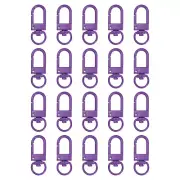 Lobster Claw Clasps, 20Pcs 33mm - Metal Swivel Clasps Snap Hook (Dark Purple)