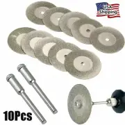 10X Diamond Cutting Wheel Saw Blades Cut Off Discs Shank Tool for Dremel Rotary