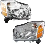 Driver and Passenger Side Headlight For Nissan Pathfinder Armada 2004-2007 (for: Nissan)