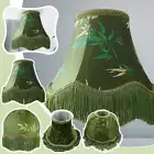 Green Lampshade Table Lamp Shade Retro European with Tassel Elegant Sturdy T3T0