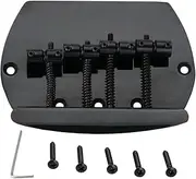 Musiclily Pro 57mm(2-1/4 inch) Dual Load 4-String Bass Bridge for Music Man Style Bass, Black