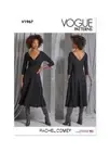 Vogue Sewing Pattern 1967 Misses 6-14 Fit and Flare Midi Dress Open Neckline