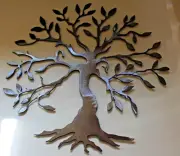 Olive Tree of Life - Metal Wall Art - Silver 20" x 20"