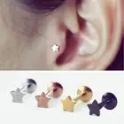 Bar Body Piercing Jewelry Ear Studs Cartilage Helix Star Shape Tragus Earrings