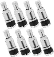 8pcs Metal Valve Stems Bolt-in Style Tire Air Valves for Car Truck Motorcycle Leakproof Stainless Steel Easy Installati