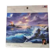 Jim Warren 1000 Piece Jigsaw Puzzle Beauty of Fury Ocean Whale 27 x 80 Nature