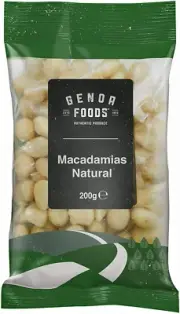 Genoa Foods Macadamias Natural, 200 G