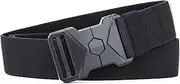 [HEIX] Men's Nylon Belt with Heavy-Duty Metal Buckle, Elastic Quick-Dry Adjustable Belt, Fits 70-116cm Waist, 120cm Length, 3.4cm Wide