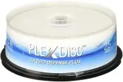 Water Resistant Glossy White Inkjet Printable BD-R 6x 25GB Blu-ray, 25 Disc S...