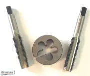 3/8 X 16 BSW TAPS & DIE FROM CHRONOS -Apex Brand – British SET OF 3