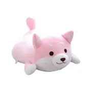Catzon Shiba Inu Dog Plush Pillow Cute Round Eyes Corgi Akita Stuffed Animals Doll Toy Gifts -Pink