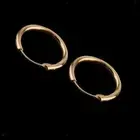 1 Pair Gold 2mm Hinged Hoop Sleepers Earrings