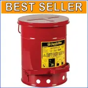 6-Gallon OSHA Compliant Oily Waste Can with Foot-Operated Self-Closing Lid