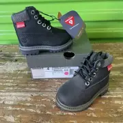 Timberland Helcor 6" Premium Classic Waterproof Blk Boots Primaloft Sz 4 Toddler