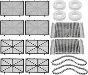 Tune Up Rebuild Kit Replacement for Dolphin Nautilus CC Plus Pool Cleaner 9991433-R4 Fine Filter Panels 9991432-R4 Ultra-Fine Filter Panels 6101641R2 Brushes 9985006R2 Tracks 6101611R4 Climbing Rings