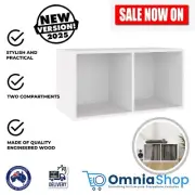 Vinyl Record Storage Box Album Music LP Collection Organizer Case Crate White